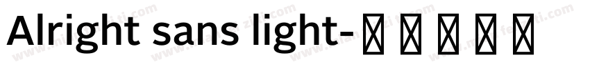 Alright sans light字体转换